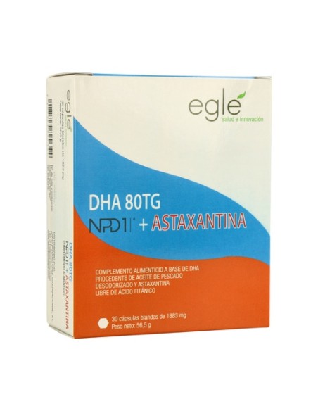 DHA / NPD1 80TG Astaxantina 30 cápsulas Egle