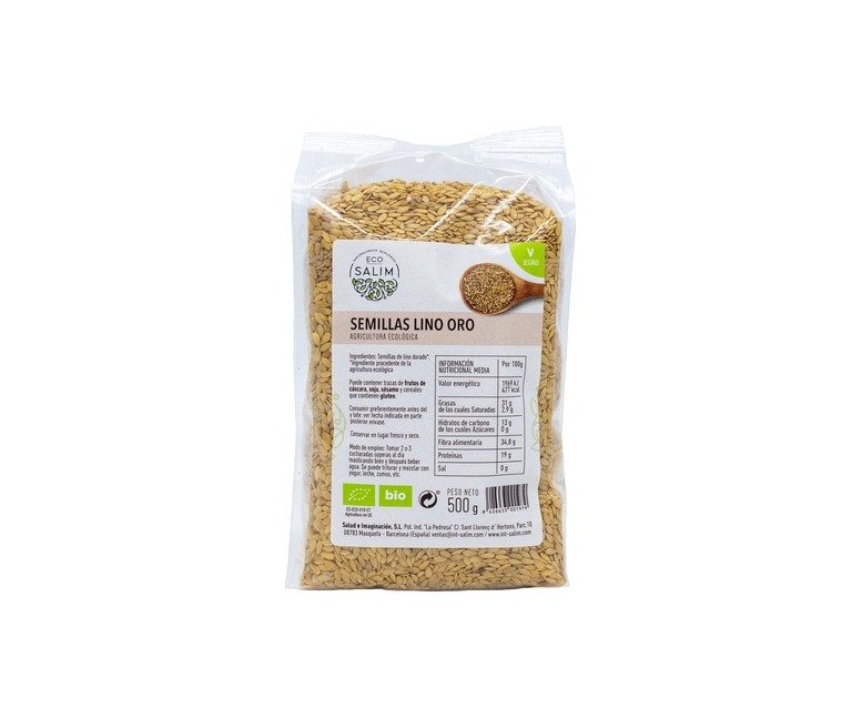 Semillas de lino oro Eco 500 g Eco Salim