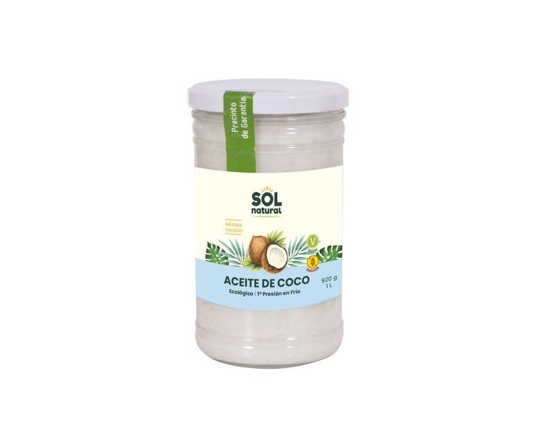 Aceite de coco Bio 1 L de aceite Sol Natural