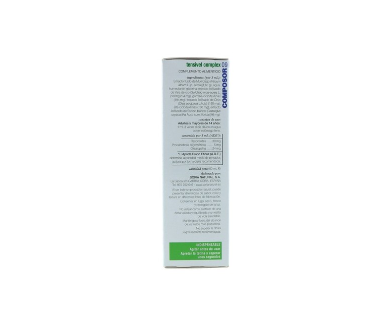 Composor 9 Tensivel Complex Fórmula XXI 50 ml Soria Natural