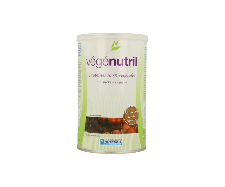 Vegenutril proteína vegetal cacao y avellana 300 g de polvo Nutergia