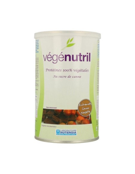 Vegenutril proteína vegetal cacao y avellana 300 g de polvo Nutergia