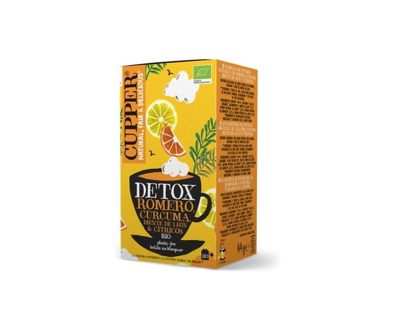Infusión detox Bio 20 bolsitas infusoras de 2.2g Cupper