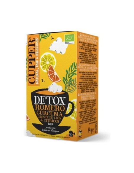 Infusión detox Bio 20 bolsitas infusoras de 2.2g Cupper