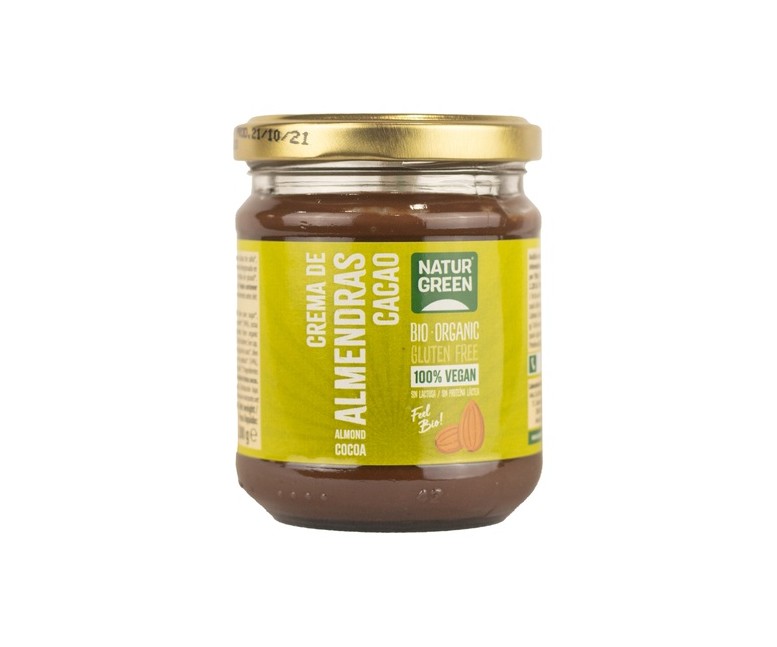 Crema de cacao y almendras Bio 200 g de crema NaturGreen