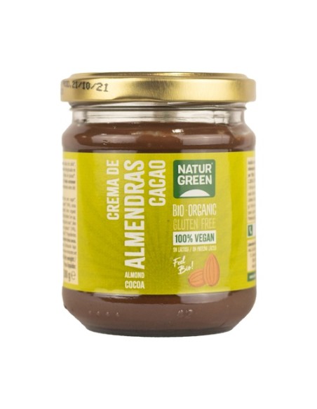 Crema de cacao y almendras Bio 200 g de crema NaturGreen