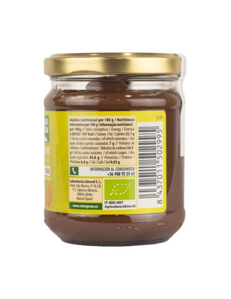Crema de cacao y almendras Bio 200 g de crema NaturGreen