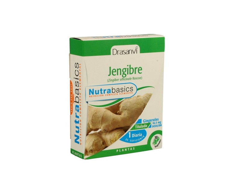 Nutrabasics Jengibre 30 cápsulas de 481mg Drasanvi