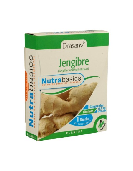 Nutrabasics Jengibre 30 cápsulas de 481mg Drasanvi
