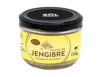 Dados confitados de jengibre Bio