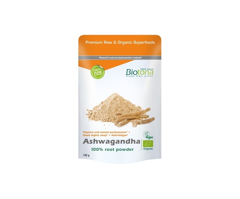 Ashwagandha raw powder 150 g de polvo Biotona