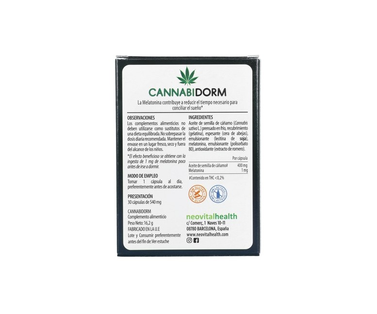 Cannabidorm 30 cápsulas Neo