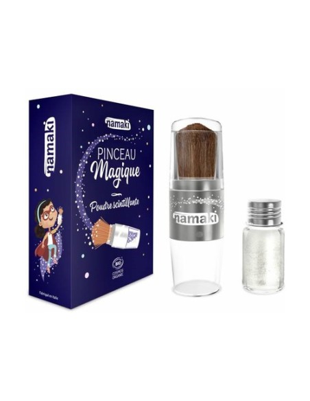 Pincel Mágico Polvo Brillante Color Plata 4 g Namaki