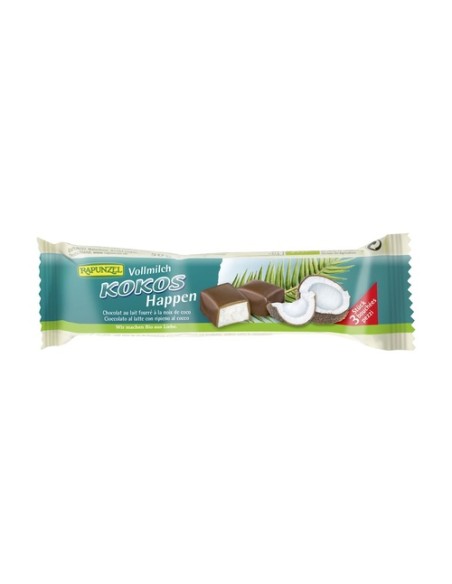 Pack Barritas de coco con chocolate con leche 20 barritas de 50g Rapunzel