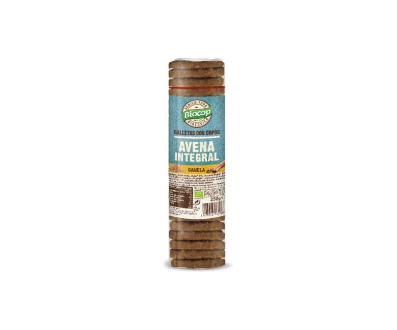 Galleta con copos de avena integral y canela - Biocop 250 g Biocop