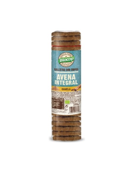 Galleta con copos de avena integral y canela - Biocop 250 g Biocop