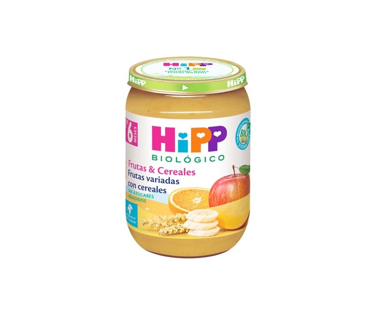 Tarrito de frutas variadas con cereales Bio 4m+ 190 g HiPP