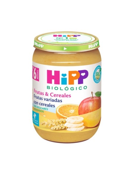 Tarrito de frutas variadas con cereales Bio 4m+ 190 g HiPP