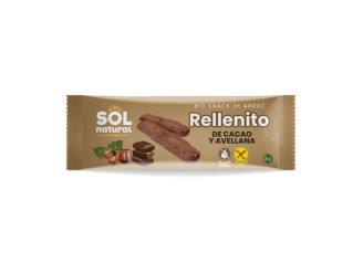 Snack Rellenito de chocolate y avellanas sin gluten Bio