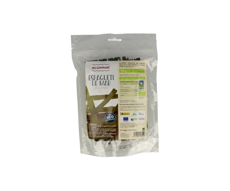 Algas Spagueti de Mar Bio 100 g Algamar