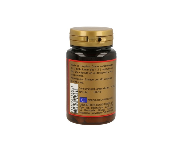 Cetona de Frambuesa 60 cápsulas de 300mg Obire