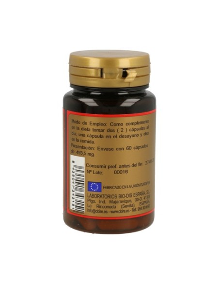 Cetona de Frambuesa 60 cápsulas de 300mg Obire