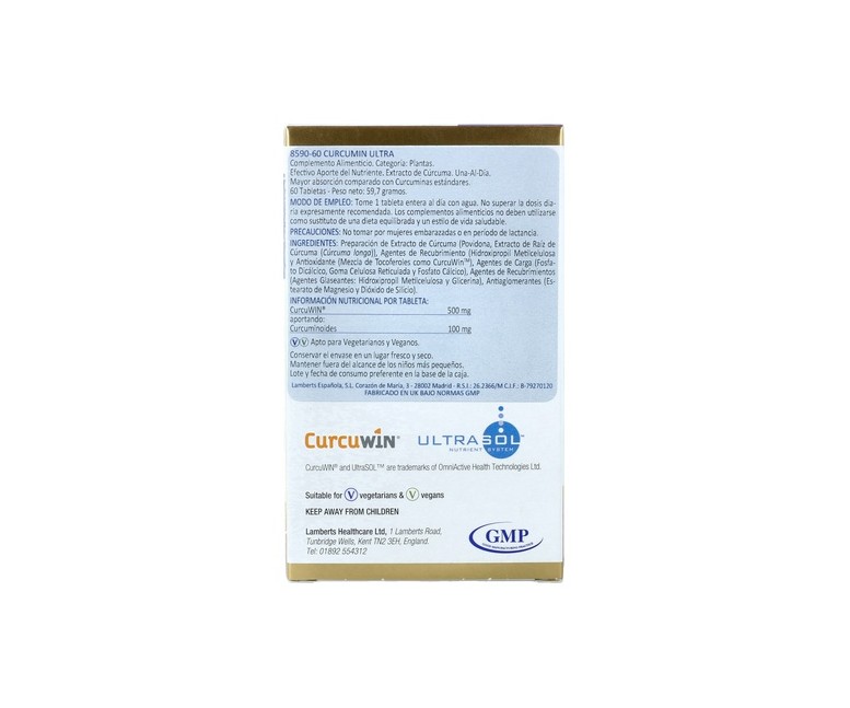 Curcumin ultra 60 tabletas Lamberts