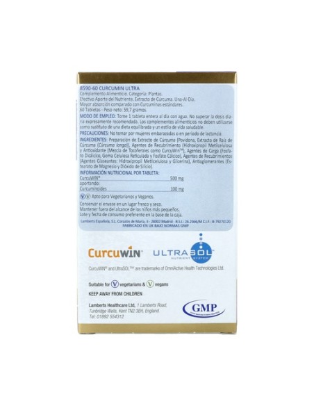 Curcumin ultra 60 tabletas Lamberts