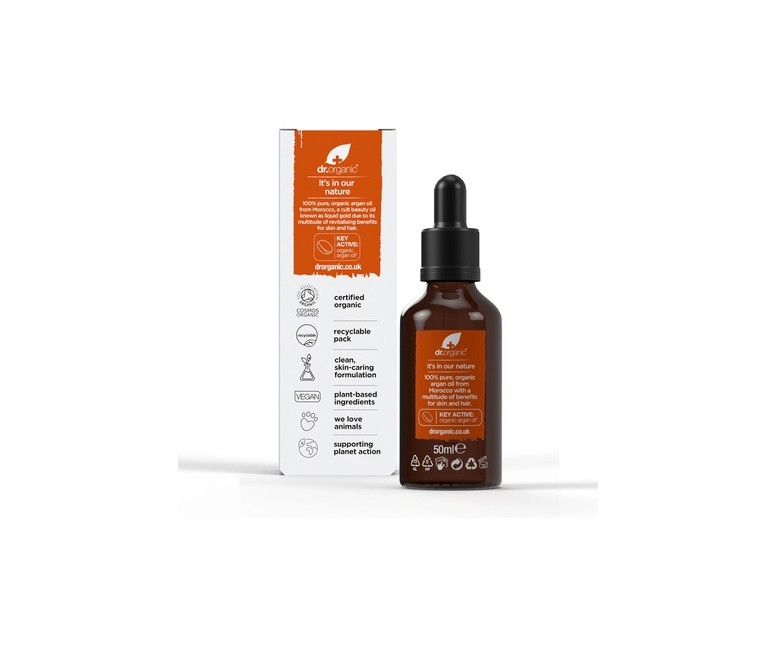 Aceite Argán Marroquí Orgánico 100% Puro 50 ml de aceite Dr. Organic