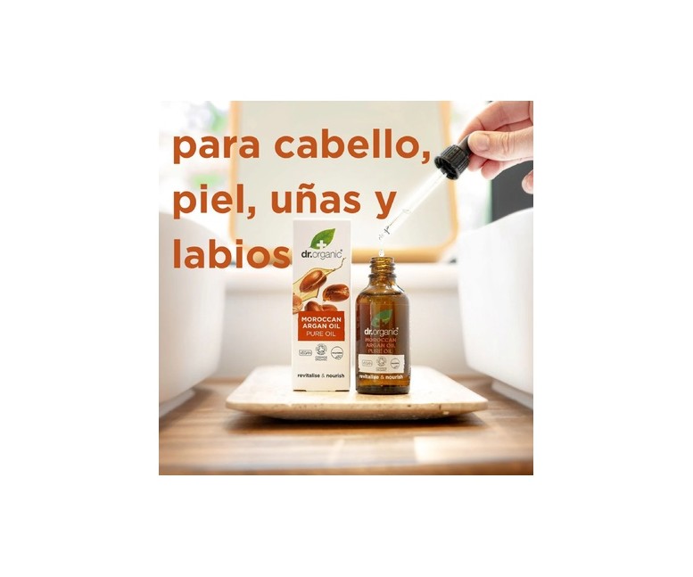Aceite Argán Marroquí Orgánico 100% Puro 50 ml de aceite Dr. Organic