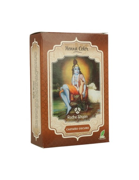 Henna color Castaño oscuro 100 g Radhe Shyam