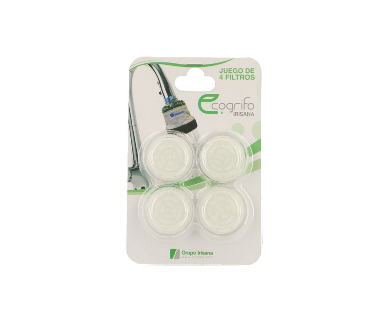 Recambio filtro para Eco grifo 4 unidades Irisana