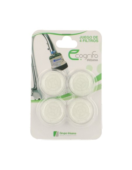 Recambio filtro para Eco grifo 4 unidades Irisana