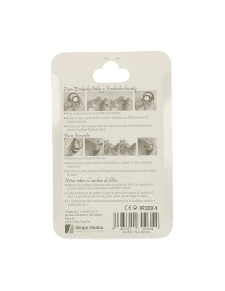 Recambio filtro para Eco grifo 4 unidades Irisana