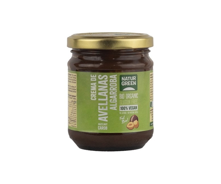 Crema de avellana y algarroba Bio 200 g de crema NaturGreen
