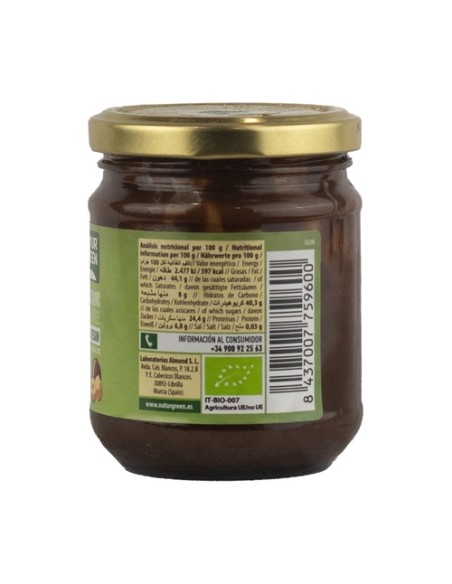 Crema de avellana y algarroba Bio 200 g de crema NaturGreen