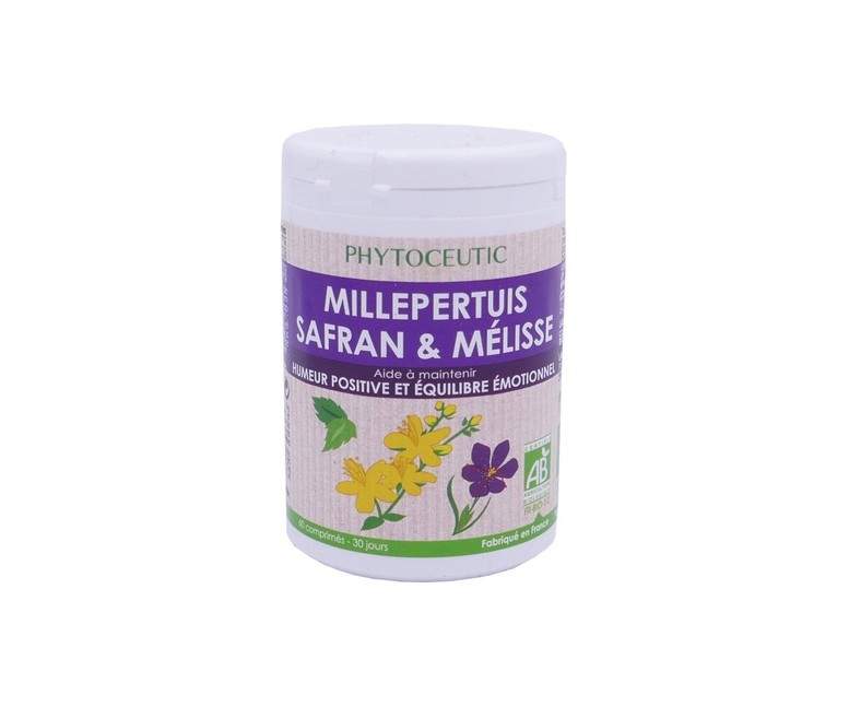 Hipérico, azafrán y melisa 60 comprimidos Phytoceutic