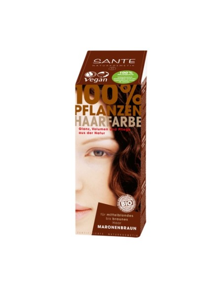Tinte vegetal en polvo castaño 100 g de polvo (Castaño) Sante