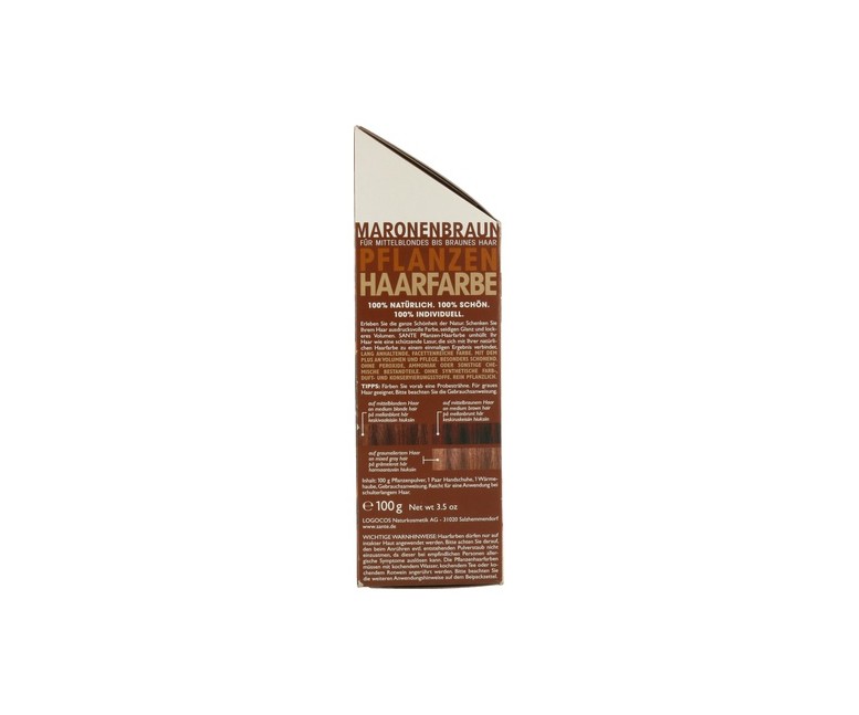 Tinte vegetal en polvo castaño 100 g de polvo (Castaño) Sante