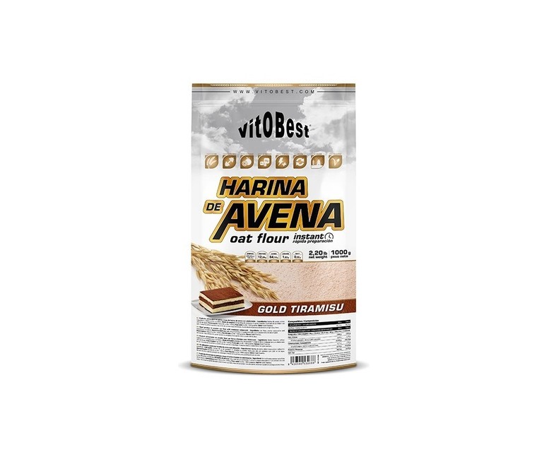 Harina de avena tiramisú 1 kg de polvo VIT.O.BEST