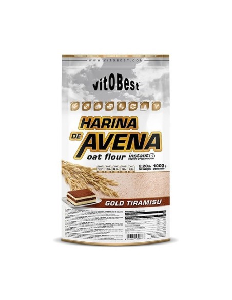 Harina de avena tiramisú 1 kg de polvo VIT.O.BEST