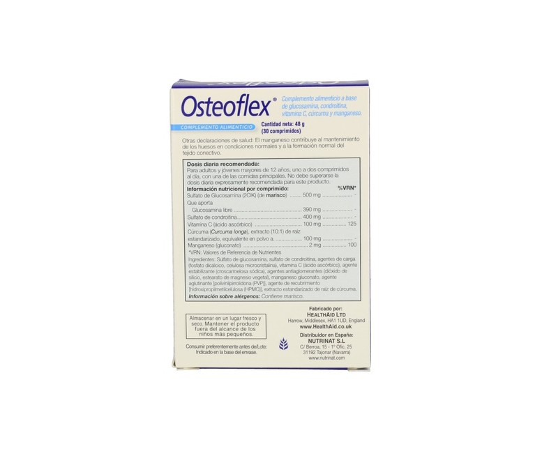 Osteoflex 30 comprimidos Health Aid