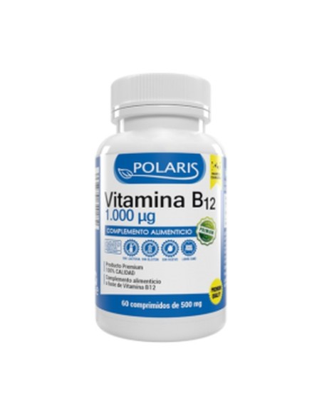 Vitamina B12 1000 mcg 60 comprimidos de 1000μg Polaris Formula