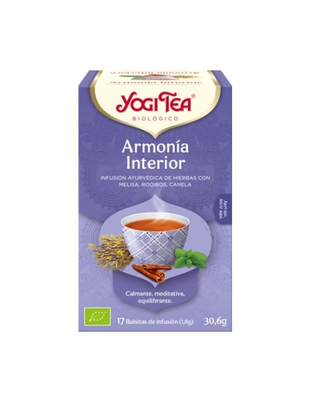 Infusión ayurvédica Armonia Interior 17 bolsitas infusoras de 1.8g Yogi Tea