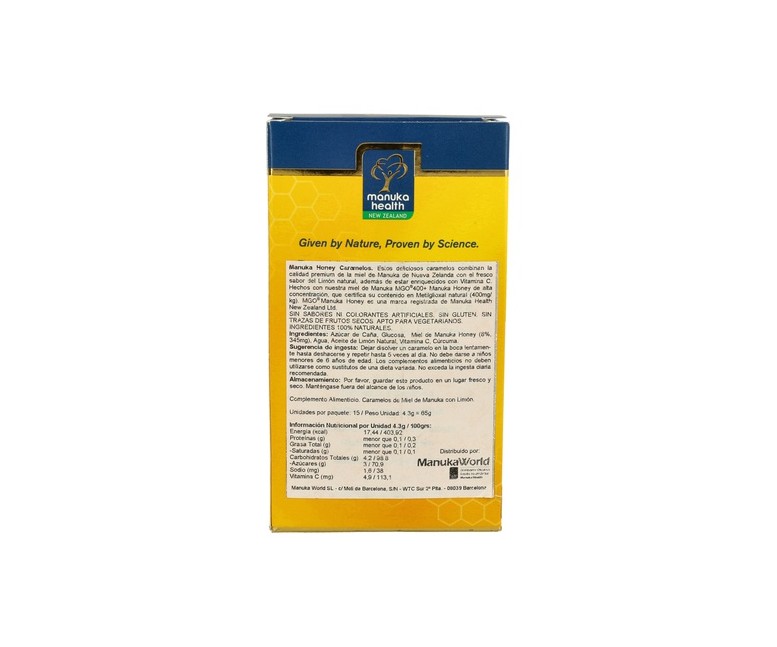 Miel de manuka mgo®400+ & limón caramelos 65 g Manuka Health New Zealand
