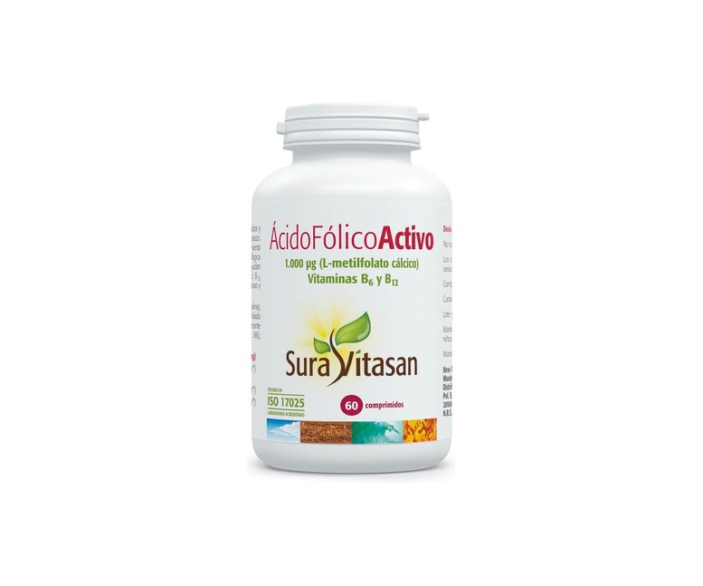 Ácido Fólico Activo 60 comprimidos Sura Vitasan