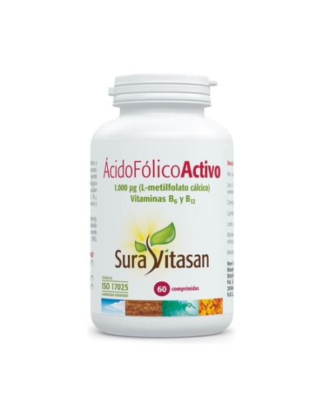 Ácido Fólico Activo 60 comprimidos Sura Vitasan