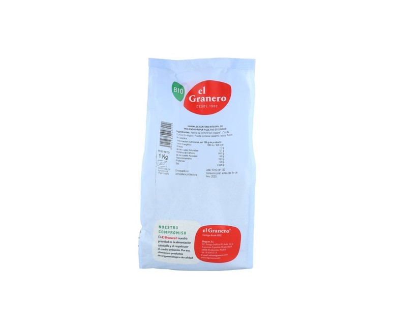 Harina de centeno integral Bio 1 kg El Granero Integral