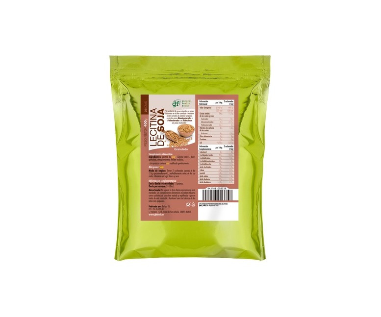 Lecitina de soja bolsa granulada 400 g GHF
