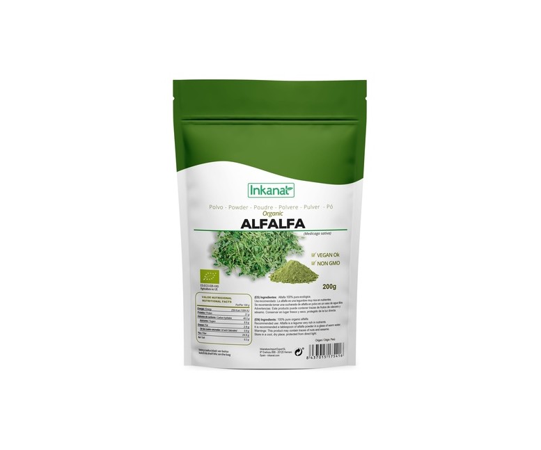 Alfalfa en Polvo 200 g de polvo Inkanat